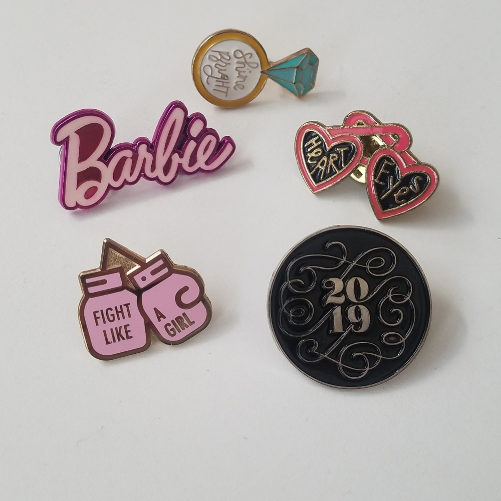 LOT Set of 5 Enamel Pins